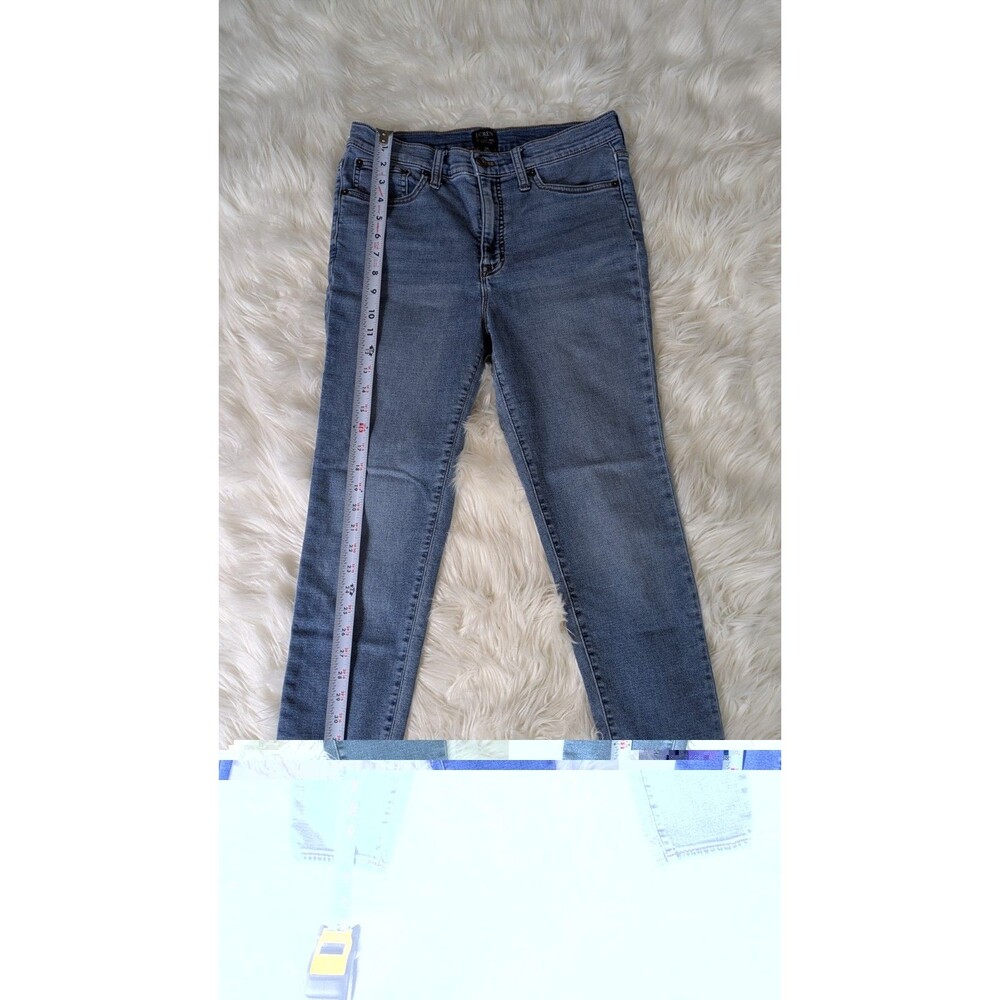 J. Crew 10” High Rise Skinny Women’s Size 29 Stretch Blue Jeans - Picture 3 of 10